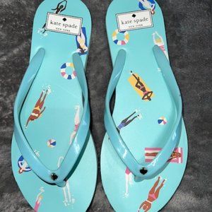 NWOT Turquoise Kate Spade Flip Flops